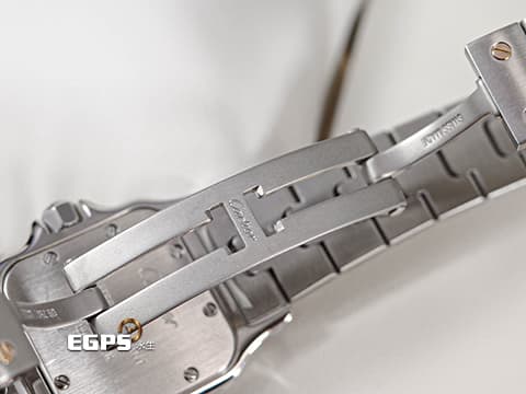 Cartier 卡地亞 Santos Galbee SM 山度士 W20103C4 珍珠貝母面盤&nbsp;小型&nbsp;玫瑰金 半金款&nbsp;經典 亞洲限定款 石英機芯 24x24mm