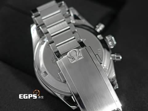 OMEGA 歐米茄 Speedmaster 超霸 速霸「FOiS」The First OMEGA in Space 藍灰色面盤&nbsp;31030405006001 復古色夜光指針、時標 復刻第一枚上太空的OMEGA腕錶 計時碼表 不鏽鋼材質&nbsp;2024年保卡 台灣公司貨&nbsp;同軸擒縱 手上鏈 39.7mm