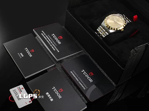 TUDOR 帝舵 ROYAL 皇家系列 28503-0003 不鏽鋼材質 香檳金色面盤 羅馬數字時標&nbsp;2026年保卡 自動上鍊 38mm