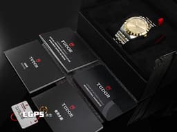 TUDOR 帝舵 ROYAL 皇家系列 28503-0003 不鏽鋼材質 <font color="#fff7c2">香檳金色面盤 羅馬數字時標</font>&nbsp;<font color="#FF0000">2026年保卡</font> 自動上鍊 38mm