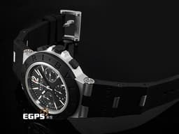 BVLGARI 寶格麗 Bulgari Aluminium系列 103868&nbsp;<font color="#e2e2e2">鋁合金+鈦金屬材質</font>&nbsp;<font color="#dedede">熊貓面盤&nbsp;</font><font color="#4F4F4F">黑色橡膠刻度錶圈</font> 計時碼表 <font color="#FF0000">2025年保卡 台灣公司貨</font> 自動上鍊 40mm