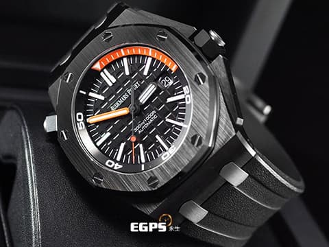 Audemars Piguet 愛彼 AP錶 Royal Oak Offshore Diver 皇家橡樹離岸型 潛水錶 陶瓷材質 15707CE 橘呆 橘色潛水刻度 分針指針&nbsp;專賣店限定款 數量稀少 自動上鏈&nbsp;42mm
