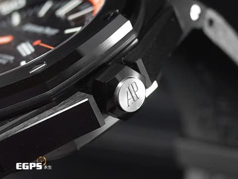 Audemars Piguet 愛彼 AP錶 Royal Oak Offshore Diver 皇家橡樹離岸型 潛水錶 陶瓷材質 15707CE 橘呆 橘色潛水刻度 分針指針&nbsp;專賣店限定款 數量稀少 自動上鏈&nbsp;42mm