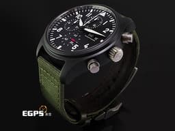 IWC 萬國 Pilot`s Chronograph 飛行員系列 IW389101 計時碼表 星期日期顯示<font color="#33CCFF">「Top Gun」海軍空戰部隊</font> 黑陶瓷錶殼 <font color="#FF0000">2021年保卡</font>&nbsp;自動上鏈 44.5 mm