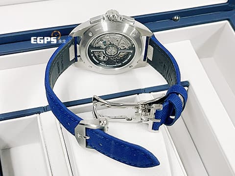 ZENITH 真力時 PILOT BIG DATE FLYBACK 03.4000.3652/51.I003 不鏽鋼材質 飛返計時功能 瞬跳大日期窗 藍色裝飾橫向凹紋 三色分鐘計時 2024年保卡專門店限定版&nbsp; 自動上鍊 42.5mm