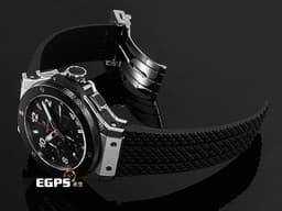 HUBLOT 宇舶 Big Bang 大爆炸 341.SB.131.RX 不鏽鋼材質 <font color=#ffffff>黑灰色格紋面盤</font> <font color=#FF0000>紅色分鐘、計時刻度 2025年電子保單</font> 自動上鍊 41mm