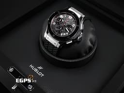HUBLOT 宇舶 Big Bang 大爆炸 341.SB.131.RX 不鏽鋼材質 <font color=#ffffff>黑灰色格紋面盤</font> <font color=#FF0000>紅色分鐘、計時刻度 2025年電子保單</font> 自動上鍊 41mm