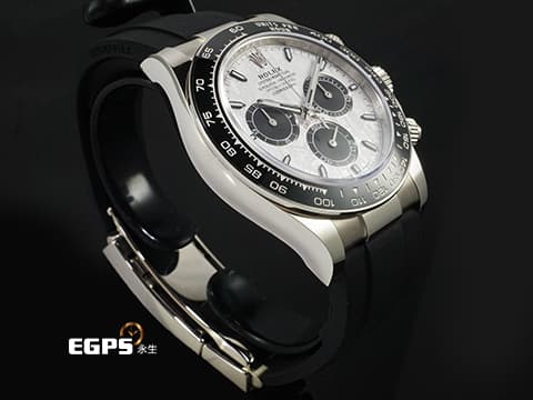 ROLEX 勞力士 Cosmograph Daytona 宇宙計時型 迪通拿 126519LN&nbsp;Meteorite 隕石面盤&nbsp;計時碼表 18K白金材質&nbsp;陶瓷外圈&nbsp;2026年保卡 賽車錶 自動上鍊 40mm