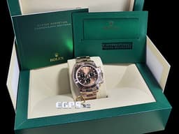 ROLEX 勞力士 Daytona 迪通拿 116505 18K永恆玫瑰金材質 計時碼表 <font color="#ffd780">巧克力熊貓面盤</font> <font color="#ff0000">2021年新式保卡</font> 自動上鍊 40mm