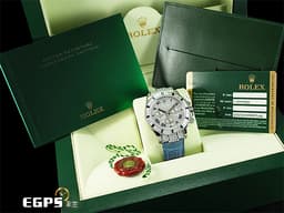 ROLEX 勞力士 Daytona 迪通拿 116599-12SA 計時碼表 116599SA 白K金材質 <font color="#FF0000">原鑲大梯鑽+</font><font color="#0582f5">藍寶石錶圈</font><font color="#FF0000">、</font><font color="#05f0f0">滿鑲滿天星面盤！</font><font color="#fafa01">稀有琺瑯羅馬數字時標 </font><font color="#fa00fa">防偽內圈 </font>自動上鍊 40mm