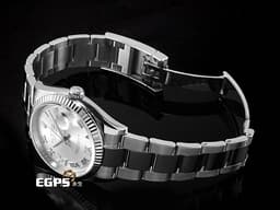 ROLEX 勞力士 Datejust 36 蠔式日誌型 126234 不鏽鋼材質 <font color="#05f0f0">原廠鑲嵌鑽石VI IX時標 銀灰色太陽紋放射面盤</font>&nbsp;<font color="#FF0000">2024年保單 蠔式（Oyster）三節板帶</font> 自動上鍊 36mm
