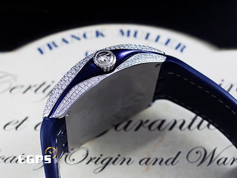 Franck Muller 法蘭穆勒 FM Vanguard Yachting 遊艇系列  V45 SC DT 精鑲滿天星鑽錶  滿滿的美鑽耀眼奪目，絕對是目光的焦點&nbsp;自動上鏈 44x54 mm