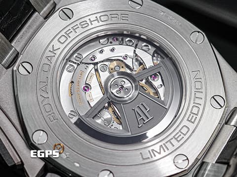 Audemars Piguet 愛彼 AP錶 Royal Oak Offshore 皇家橡樹 離岸型 PT950 鉑金材質錶殼 26411PO.OO.A002CR.01 黑色陶瓷框 經典黑色大型格紋面盤搭配藍色計時圈 計時碼表 26411 PO 限量20只 2018年保卡 自動上鍊 44mm