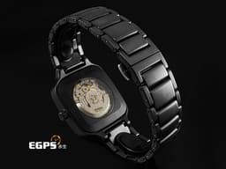 RADO 雷達 True Square 真我方形系列 R27174712 <font color="#05f0f0">限定款 黑色陶瓷材質</font> <font color="#ff0000">12顆鮮豔紅寶石時標 2026年保卡</font> 自動上鍊 38mm