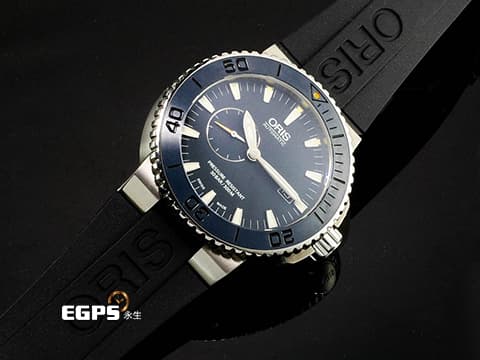 ORIS 豪利時 Aquis Maldives Limited Edition 01 643 7654 7185-Set RS&nbsp;鈦合金材質 藍色陶瓷錶圈&nbsp;2026年保卡 台灣公司貨 馬爾地夫限量版 限量2000支&nbsp;自動上鍊 43mm