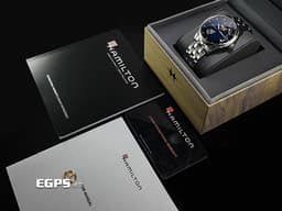 HAMILTON 漢米爾頓 Open Heart Auto 爵士系列 H32675140 不鏽鋼材質 <font color="#0582f5">藍色漸層鏤空面盤</font> <font color="#FF0000">2022年保卡 台灣公司貨</font>&nbsp;自動上鍊 40mm