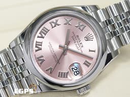 ROLEX 勞力士 Datejust 31 蠔式日誌型 278240 <font color="#FFB7DD">粉紅色錶面盤 羅馬數字時標</font> 經典 DJ31 不鏽鋼 <font color="#FF0000">2025年保單 紀念型（Jubilee）錶帶</font> 自動上鍊 31mm