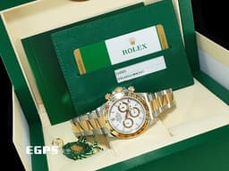 ROLEX 勞力士 Cosmograph Daytona 宇宙計時型 迪通拿 116503 不鏽鋼&amp;18K黃金材質 半金款 <font color="#F0F0F0">白色面盤</font>搭配<font color="#f1e1b5">金色計時圈 </font> 計時碼表 賽車錶 <font color="#FF0000">2019年保卡</font> 自動上鍊 40mm