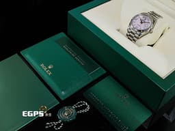 ROLEX 勞力士 Oyster Perpetual Day-Date 36 DD36 128239 18K白金材質 <font color=#FF0000>2020年新式保卡 元首型（President） 原廠膠膜全膜 </font> <font color=#f6d2de>粉紅色蛋白石 原廠鑲嵌56顆鑽石時標</font> 自動上鏈 36mm