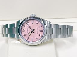 ROLEX 勞力士 Oyster Perpetual 31 經典 蠔式恆動型 277200 <font color="#fdddeb">&nbsp;糖果粉色漆面盤</font>&nbsp;OP31 不鏽鋼 <font color="#FF0000">2025年停產款 糖果粉 2025年保卡 保有大部分原廠膠膜</font>&nbsp;自動上鍊 31mm