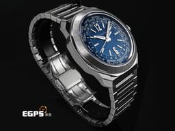BVLGARI 寶格麗 Octo Roma WorldTimer 103762 不鏽鋼材質 <font color="#05f0f0">世界時區顯示</font>&nbsp;<font color="#e0fdff">霧面藍色巴黎釘紋錶盤 快拆功能錶帶 自由切換鏈帶、膠帶風格搭配</font><font color="#FF0000">&nbsp;2025年保卡</font>&nbsp;自動上鍊 41mm