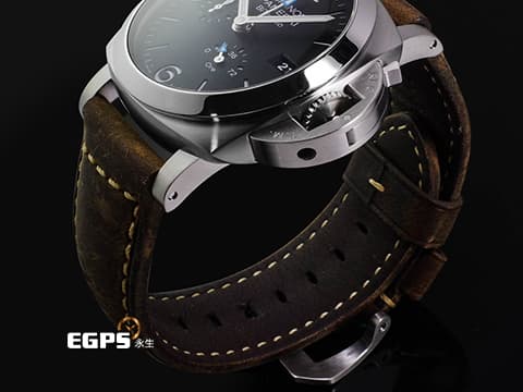 PANERAI 沛納海 LUMINOR 系列 BiTempo PAM1360 GMT PAM01360 藍色GMT、動力顯示指針箭頭 2024年保單  自動上鍊 44mm
