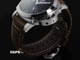 PANERAI 沛納海 LUMINOR 系列 BiTempo PAM1360 GMT PAM01360 <font color="#6ca6d5">藍色GMT、動力顯示指針箭頭</font> <font color="#FF0000">2024年保單 </font> 自動上鍊 44mm
