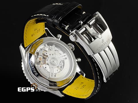 BREITLING 百年靈 Navitimer B01 Chronograph 43 航空計時 AB01382 AB0138241G1P1 不鏽鋼材質 計時碼表 米白色熊貓面盤 2024年保單 經典環形飛行滑尺 百年靈自製01機芯 自動上鍊 43mm