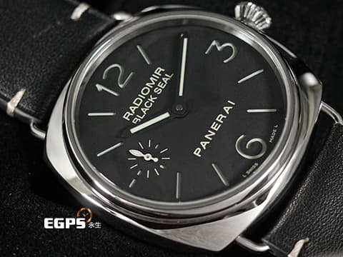PANERAI 沛納海 Radiomir Black Seal PAM00183 黑豹 經典三明治夜光面盤 不鏽鋼 小秒針 復古 洋蔥頭錶冠 PAM183&nbsp;台灣公司貨&nbsp;手上鍊 45mm