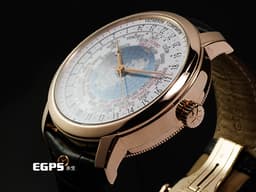 Vacheron Constantin VC 江詩丹頓 Patrimony Traditionnelle 傳承系列 86060/000R-9640 18K玫瑰金材質  <font color="#0582f5">蘭伯特投影世界地圖 超複雜三錶盤設計 有別於一般世界時區24個時區 這款有能準確的顯示37個時區</font><font color="#FF0000"> 2016年保卡 新錶訂價1,615,000元</font>&nbsp; 自動上鍊 42.5mm
