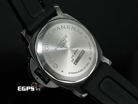 PANERAI 沛納海 LUMINOR PAM028 PAM00028 DLC鍍黑不鏽鋼材質  動能儲存顯示 黑色釘格紋面盤  復刻限量版，全球限量1000只，附限量證書  自動上鍊 44mm