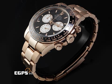ROLEX 勞力士 Cosmograph Daytona 宇宙計時型 迪通拿 126525 18K永恆玫瑰金 Lemans 利曼100週年 黑色陶瓷視距儀刻度錶框搭配紅色「100」字樣&nbsp;2026年保卡 透明錶背&nbsp;賽車錶 自動上鍊 40mm