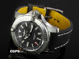 BREITLING 百年靈 Avenger Automatic 43 復仇者系列 A17318 不鏽鋼 <font color="#70cce1">黑色面盤 黑色皮革錶帶</font>&nbsp;<font color="#FF0000">2023年保單</font> 自動上鍊 43mm