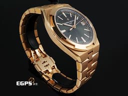 Vacheron Constantin 江詩丹頓 VC錶 Oversea 縱橫四海 4520V/210R-B967 18K玫瑰金材質 <font color="#99ec89">綠色放射紋漆面錶盤 日內瓦印記</font> 大三針 <font color="#ff0000"> 2025年保卡 易拆卸替換錶帶裝置 另附皮革錶帶和橡膠錶帶</font> 自動上鍊 41mm