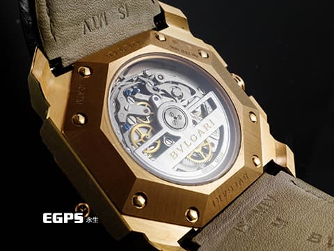 BVLGARI 寶格麗 Bulgari Octo Velocissimo 102115 18K玫瑰金材質 計時腕錶 氣質與氣勢兼具&nbsp;整支重約4.68兩&nbsp;2021年保卡&nbsp;自動上鍊 41mm