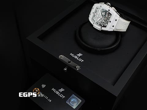 HUBLOT 宇舶 Spirit of Big Bang White Ceramic 大爆炸 靈魂系列 641.HX.0173.LR 白色陶瓷材質錶殼&nbsp;計時碼表 酒桶型 2020年卡&nbsp;自動上鍊 42mm