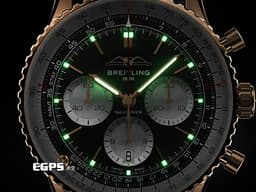 Breitling百年靈 Navitimer B01 Chronograph 43 RB0138211B1P1 <font color="#ff0000">18K紅金材質 Navitimer 飛行滑尺 最具收藏價值 原廠膠膜保留 2026年&nbsp;</font>自動上鍊 43mm