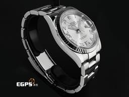 ROLEX 勞力士 Datejust 36 蠔式日誌型 126234 不鏽鋼材質 <font color="#05f0f0">原廠鑲嵌鑽石VI IX時標 銀灰色太陽紋放射面盤</font>&nbsp;<font color="#FF0000">2024年保單 蠔式（Oyster）三節板帶</font> 自動上鍊 36mm