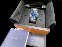 PANERAI 沛納海 Luminor Due 3 Days PAM1124 <font color="#0080FF">經典夜光三明治藍色面盤</font> 三日鍊 小秒針 PAM01124 不鏽鋼 <font color="#FF0000">2026年保卡</font> 自動上鍊 42mm