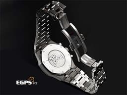 Audemars Piguet 愛彼 AP錶 Royal Oak 皇家橡樹 鍊帶款 白面黑色計時圈 26331ST.OO.1220ST.03 計時碼錶 不鏽鋼鍊帶款 <font color="#05f0f0"> 白色熊貓面盤</font><font color="#FF0000">  2020年保卡</font>&nbsp;自動上鏈 41mm