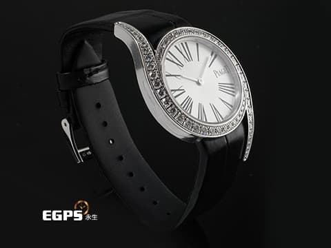 PIAGET 伯爵 Limelight Gala系列 G0A38160 18K白金材質 鑲飾60顆圓形美鑽（約0.92克拉）錶圈 2025年保卡 新錶訂價：1,040,000元&nbsp;石英機芯 32mm