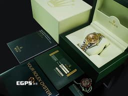 ROLEX 勞力士 DATEJUST 116233 經典 蠔式日誌型 18K黃金&amp;不鏽鋼材質 <font color="#05f0f0">半金款 原廠鑲嵌鑽石時標 紀念型面盤 電腦面盤</font>&nbsp;<font color="#FF0000">極度少見 保有原廠全部膠膜 未使用蒐藏品</font>&nbsp;自動上鍊 36mm