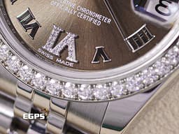 ROLEX 勞力士 Datejust 31 蠔式日誌型 178384<font color="#929090">&nbsp;原廠鑲鑽錶圈 深灰色VI鑽石時標面盤</font>&nbsp;不鏽鋼 DJ31 <font color="#ff0000">紀念型（Jubilee）五銖錶帶</font> 自動上鍊 31mm