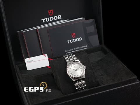 TUDOR 帝舵 Royal 皇家系列 28300-0001 銀色面盤 羅馬數字時標 不鏽鋼 大三針 經典坑紋外圈 2025年保單 自動上鍊&nbsp;28mm