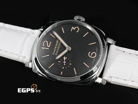 PANERAI 沛納海 Radiomir 1940 PAM512 經典三明治面盤 淡褐色夜光時標 菸草面 PAM00512 小秒針 不鏽鋼材質&nbsp;透明底蓋 台灣公司貨 手上鍊 42mm