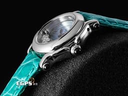 CHOPARD 蕭邦 Happy Sport 快樂鑽  Happy Fish 快樂魚 27/8245-23 不鏽鋼材質 <font color="#05f0f0">珍珠貝母面盤 2顆圓形及魚造型跑鑽</font> 石英機芯 26mm