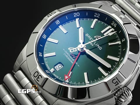 BREITLING 百年靈 Chronomat 40 AB32398 不鏽鋼材質 綠色面盤 2026年保卡  自動上鍊 40mm