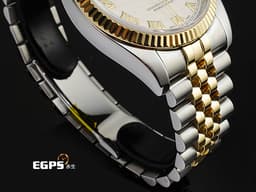 ROLEX 勞力士 DateJust DJ36 116233 18K黃金&amp;不鏽鋼材質 半金款 <font color="#f7f2c5">絕版稀有款&nbsp;</font><font color="#fbf6c6">象牙白金字塔格紋面盤</font>&nbsp;<font color="#05f0f0">2025年回原廠保養 延長保固到2027年</font>&nbsp;<font color="#ff0000">台灣公司貨</font>&nbsp;自動上鏈 36mm