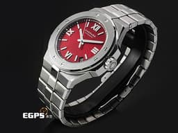 CHOPARD 蕭邦 Alpine Eagle 41 雪山傲翼 阿爾卑斯雄鷹 298600-3023 不鏽鋼材質&nbsp;<font color="#dd4646">丹霞 紅色螺旋放射紋面盤 限量88支</font>&nbsp;阿胖鷹&nbsp;<font color="#fafa01">2024年保單</font>&nbsp;自動上鍊 41mm