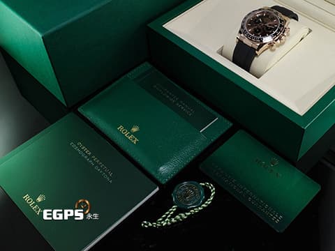 ROLEX 勞力士 Cosmograph Daytona 迪通拿 126515 18K永恆玫瑰金材質&nbsp;2025年最新款&nbsp;巧克力熊貓面盤&nbsp;黑色陶瓷錶圈 &nbsp;2025年保卡&nbsp;自動上鍊 計時碼錶 40mm